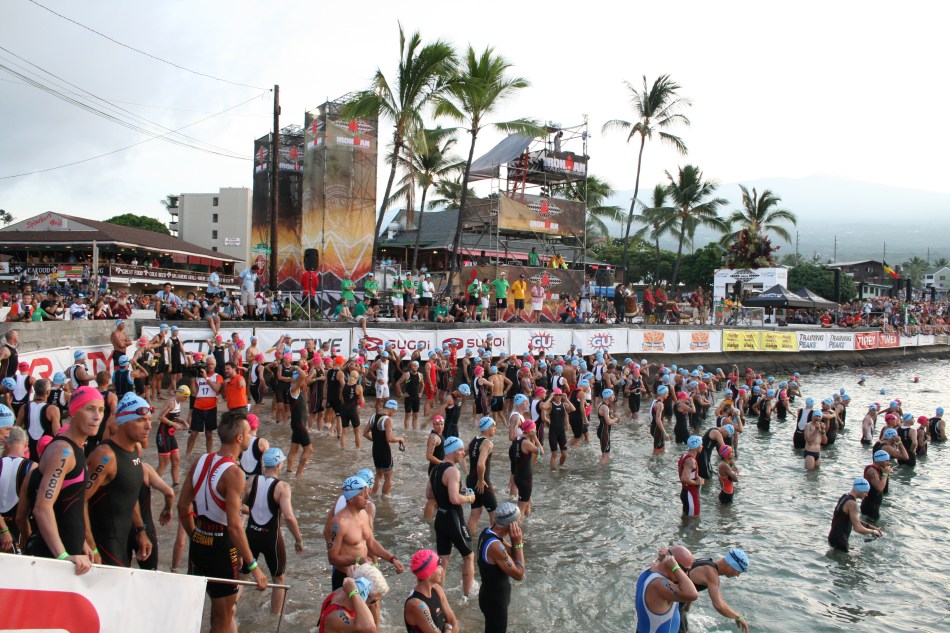 2013IMKonaSwimStartTitle